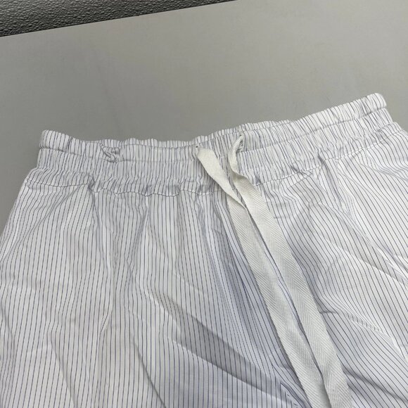 G. Label by Goop Women's Shorty Boxer Shorts White/Blue Stripe Size 0 - Picture 5 of 6